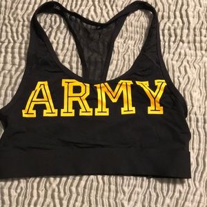 PINK Army sports bra
